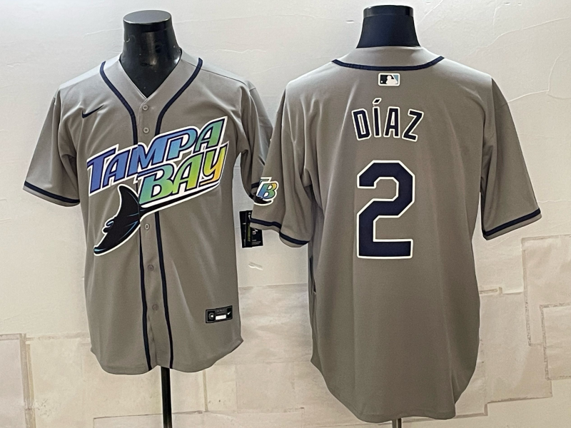 Men 2026 Tampa Bay Rays #2 Diaz grey Game Nike MLB Jersey 10120->tampa bay rays->MLB Jersey